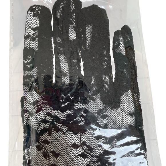 New Long Black Lace Gloves Costume Never Worn Cosplay Halloween Formal Elegant - Picture 7 of 9